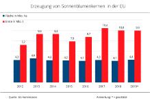 EU-Sonnenblumenernte 2019 verfehlt Vorjahresergebnis knapp