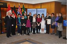 Minister McNeil announces nine Vancouver students who work on a Canadian-German newspaper that covers the Paralympics