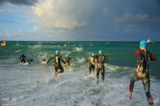Schwimmen, Radfahren und Laufen in Messenien