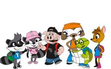 Die Comicfiguren des Präventionsprogramms "DIE RAKUNS - das gesunde Klassenzimmer" lernen sprechen