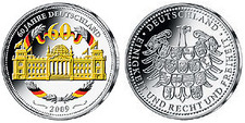 60 Jahre Deutschland - Jubiläumsprägungen zu Ehren der deutschen Muster-Demokratie