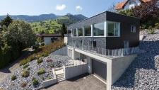 Schieferfassade am Holzhaus / Schiefer schützt Holz