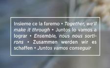 Zusammen werden wir es schaffen - together, we'll make it through!