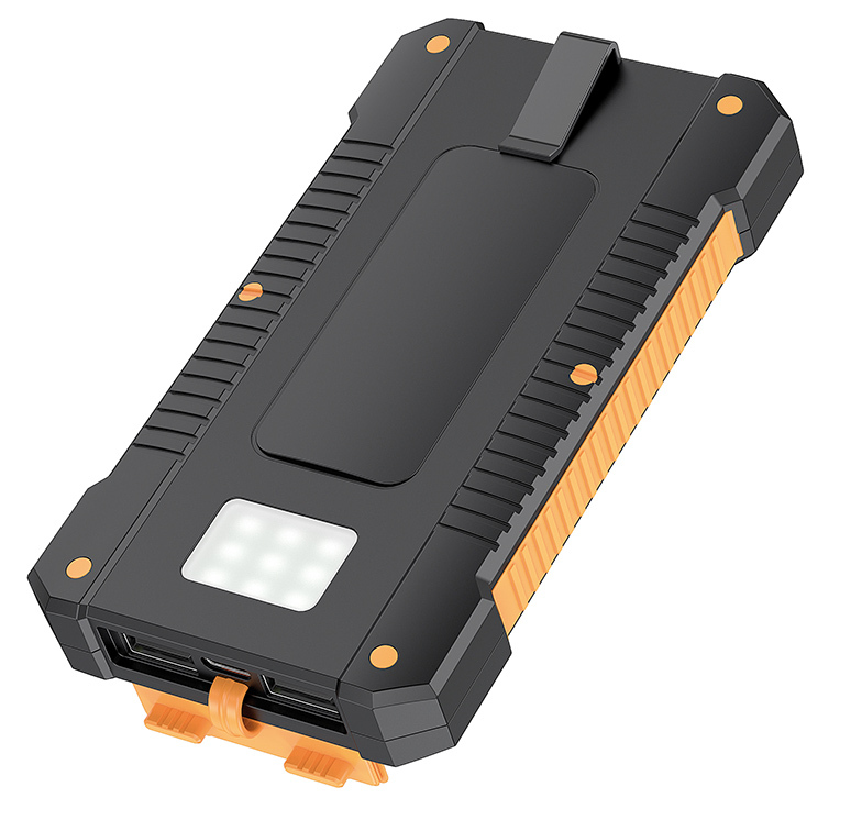 Ravpower Pb75 revolt Solar-Powerbank PB-75.solar, 8.000 mAh, 2x USB 2A, Typ-C-Input ...