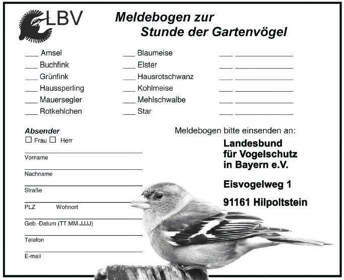 Zählen!, Landesbund für Vogelschutz in Bayern (LBV) e. V., Story - lifePR