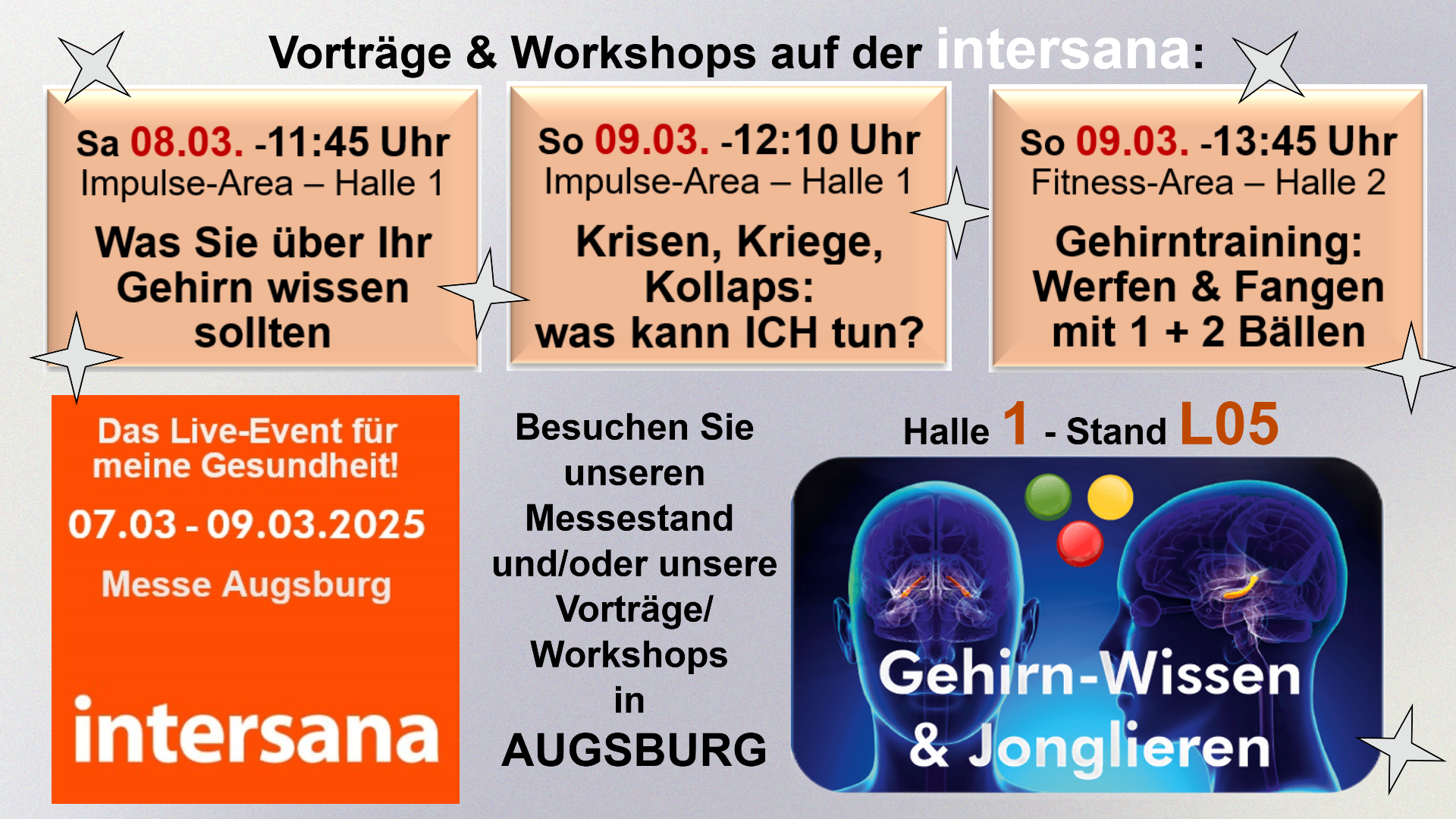 intersana 2025: Das Event für Gesundheit und Lebensqualität vom 7.3. -9.3. in Augsburg