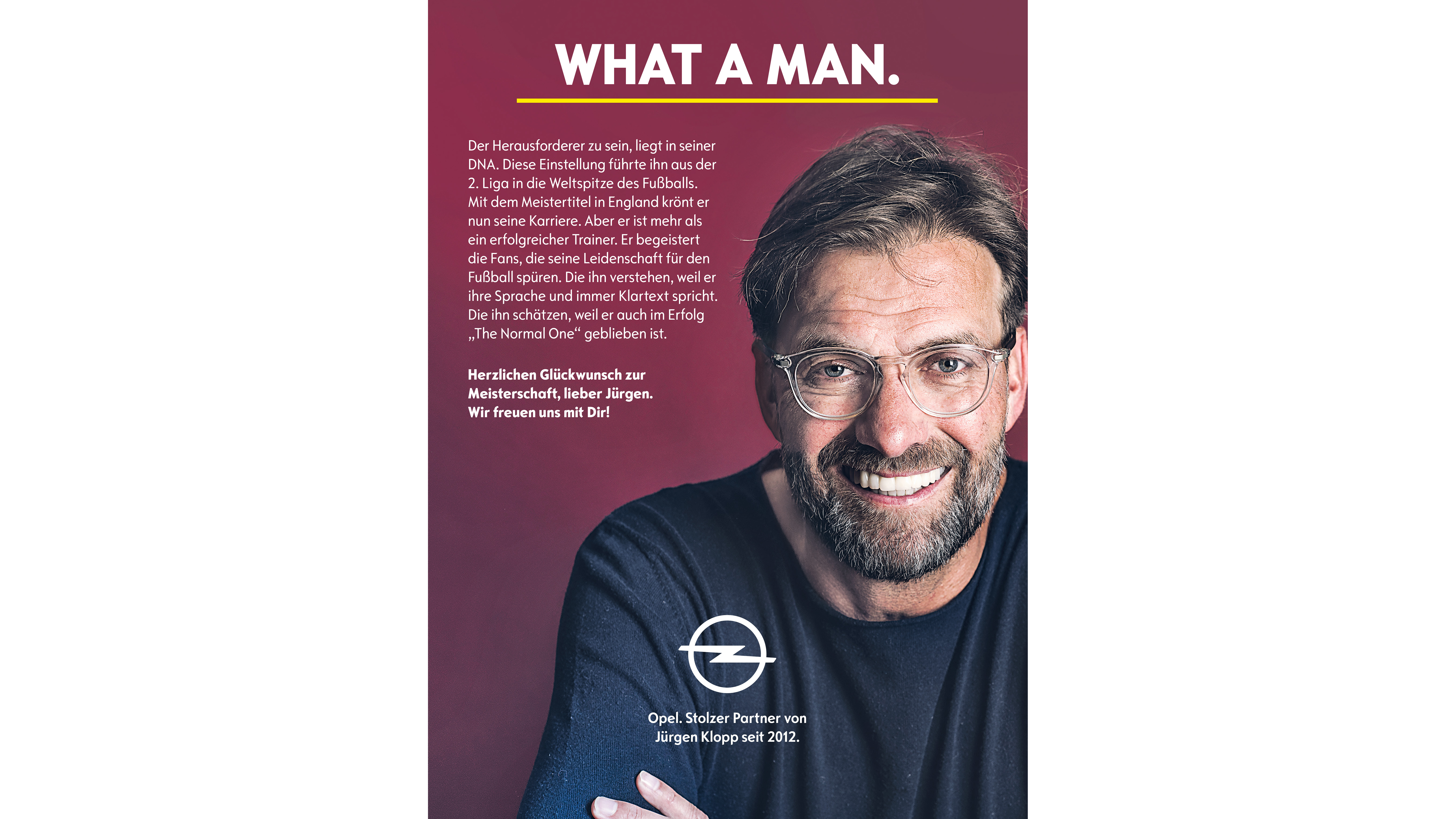 Herzlichen Gluckwunsch Opel Markenbotschafter Jurgen Klopp Mit Dem Fc Liverpool Englischer Meister Opel Automobile Gmbh Pressemitteilung Lifepr