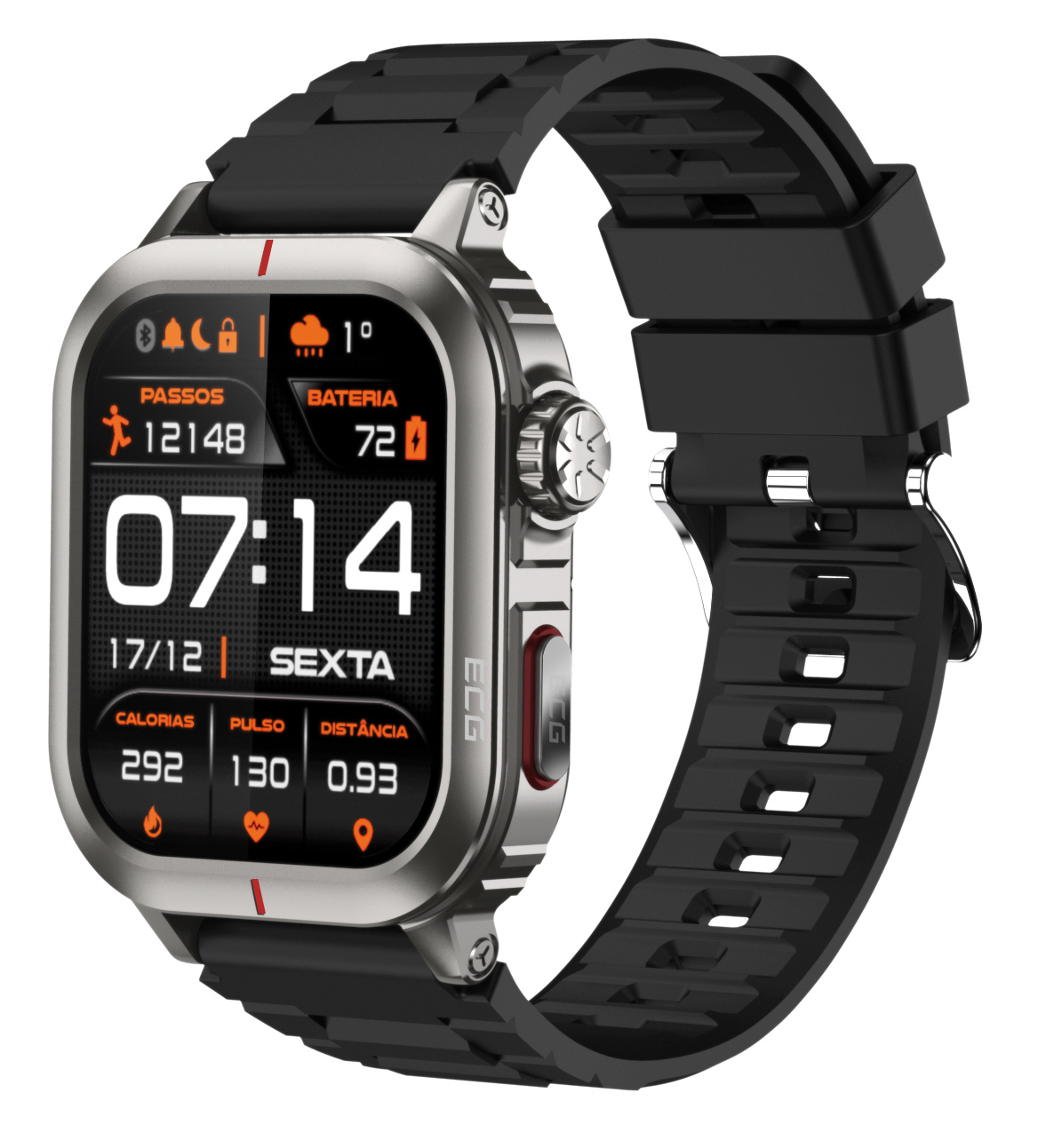 Newgen Medicals Fitness Smartwatch Sw Mit Ekg Herzfrequenz Und Blutdruck Anzeige Pearl