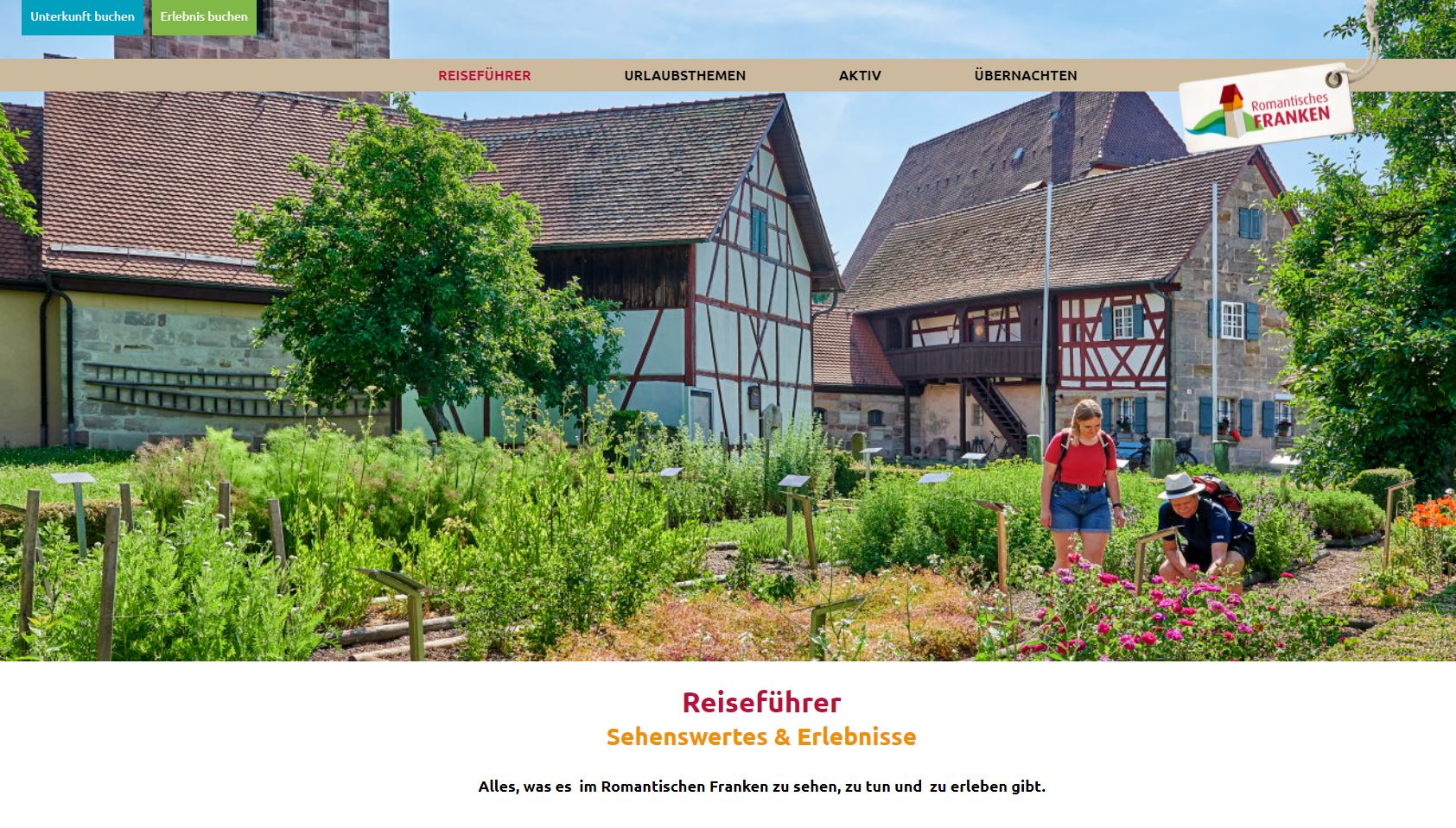 Romantisches Franken mit neuer Webseite, Tourismusverband Romantisches