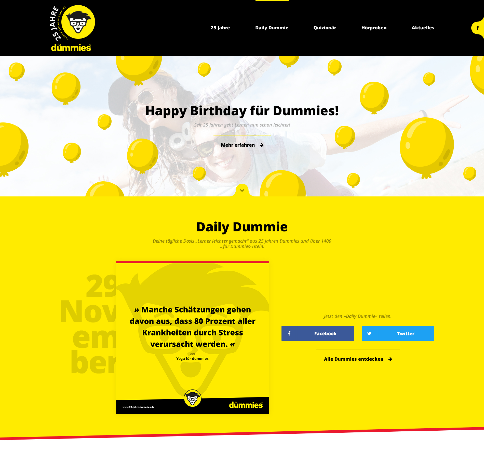 Die neue Jubiläumsseite der … für Dummies“Reihe, WileyVCH Verlag GmbH & Co. KGaA, Story lifePR