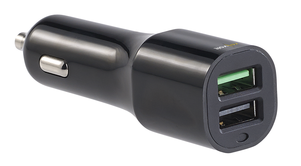 revolt Kfz-USB-Ladegerät mit 2 Ports, für 12/24 Volt, 4,8 A, 24 Watt