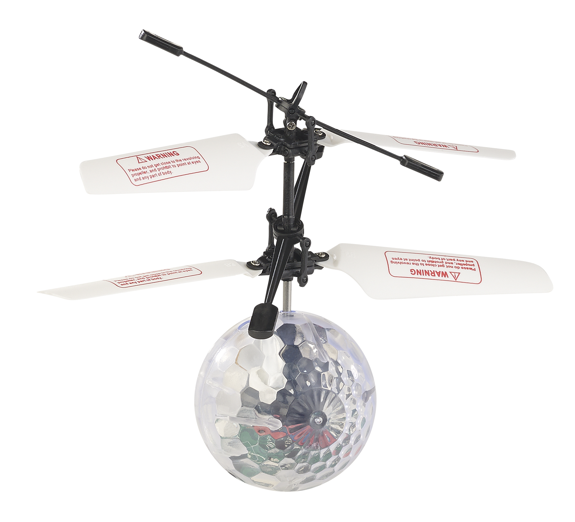 Simulus Selbstfliegender Hubschrauber-Ball mit bunter LED-Beleuchtung blau 