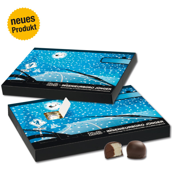 Pralinen-Adventskalender mit 24 feinsten Sahne-Cacao Kugeln, VOGEL‘S ...