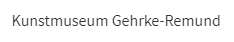 Logo der Firma Kunstmuseum Gehrke-Remund