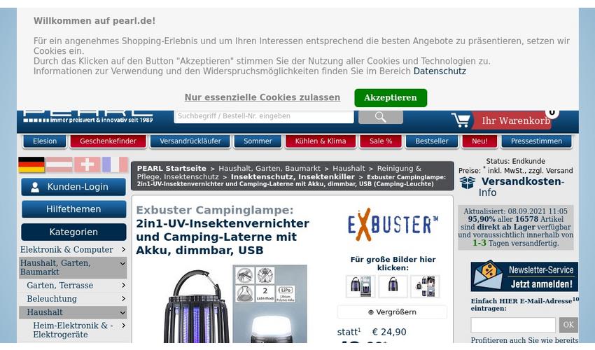 Exbuster Camping Licht: 2in1-UV-Insektenvernichter & Camping-Laterne mit  Batterie, dimmbar (Camping-Laterne LED)