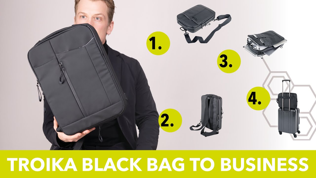 Umhängetasche für Laptops/Tablets | TROIKA BLACK BAG TO BUSINESS | BBL63/BK