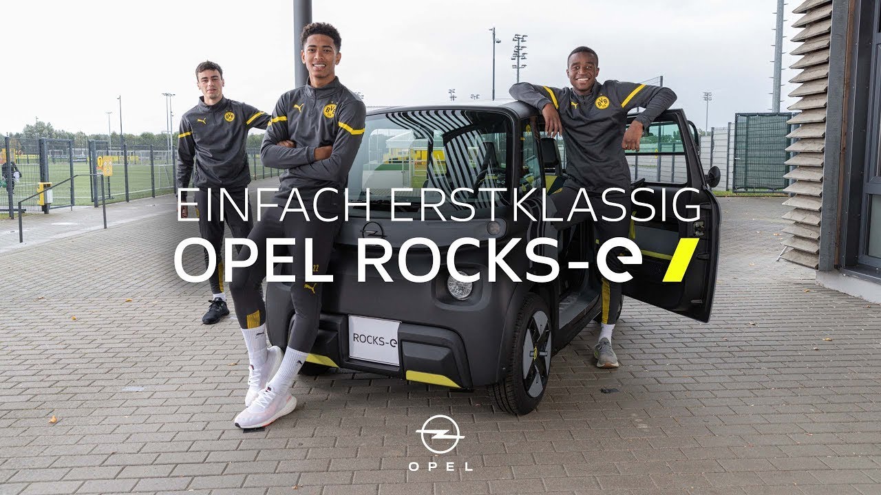 Junge BVB-Profis fahren auf den neuen Opel Rocks-e ab