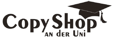 Logo der Firma CopyShop an der Uni