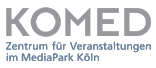 Logo der Firma KOMED im MediaPark GmbH Zentrum für Veranstaltungen im MediaPark Köln