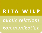 Logo der Firma Rita Wilp pr und kommunikation