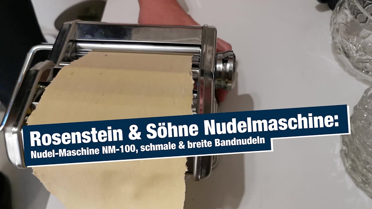 Rosenstein & Söhne Nudelmaschine: Nudel-Maschine NM-100, schmale & breite Bandnudeln