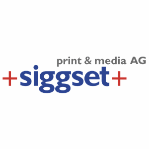 Logo der Firma +siggset+ print & media AG