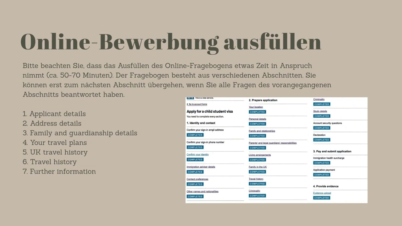 UK Visa Beantragung einfach erklärt
