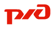 Logo der Firma Russische Eisenbahn (RZD)