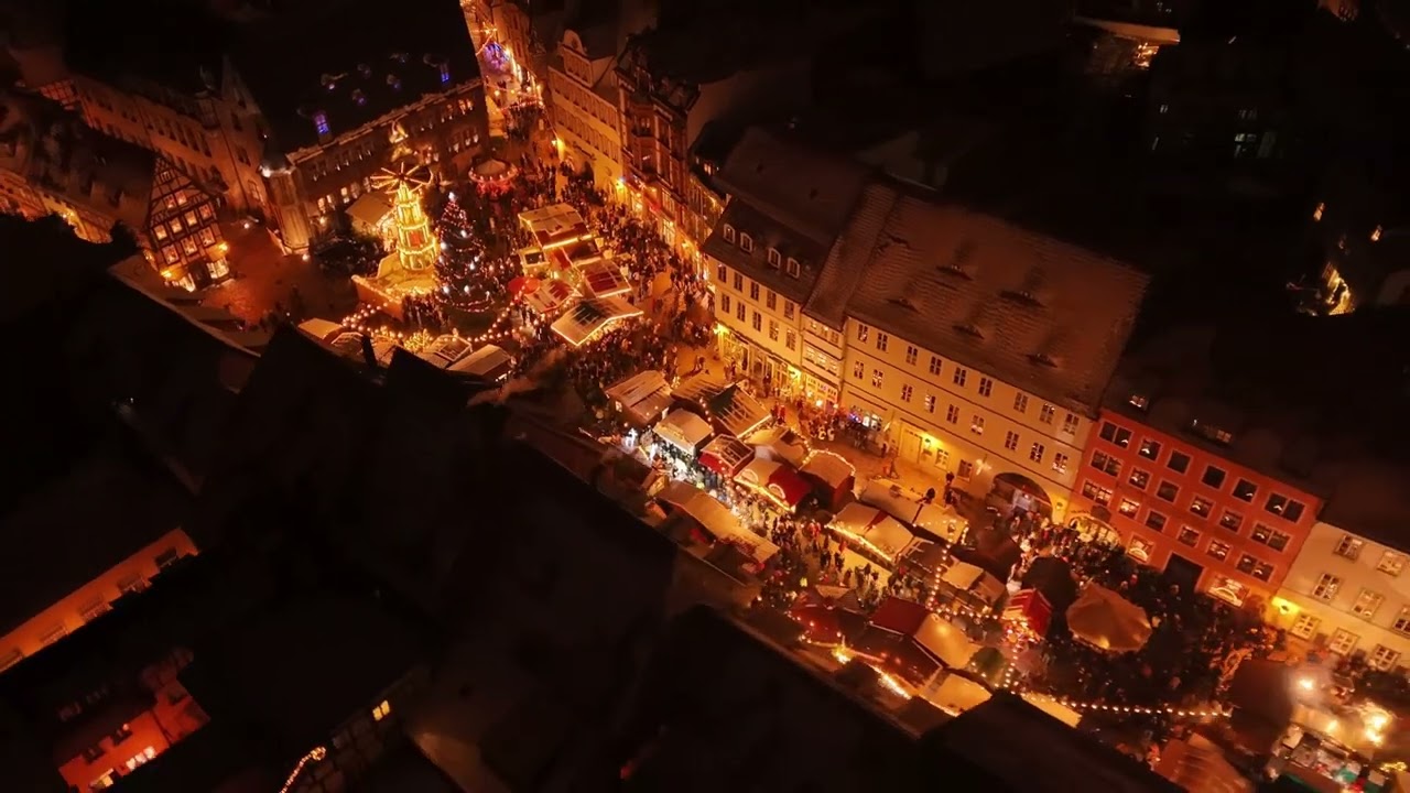 Weihnachtsmarkt Quedlinburg von Oben