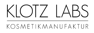 Logo der Firma KLOTZ LABS Kosmetikmanufaktur GmbH