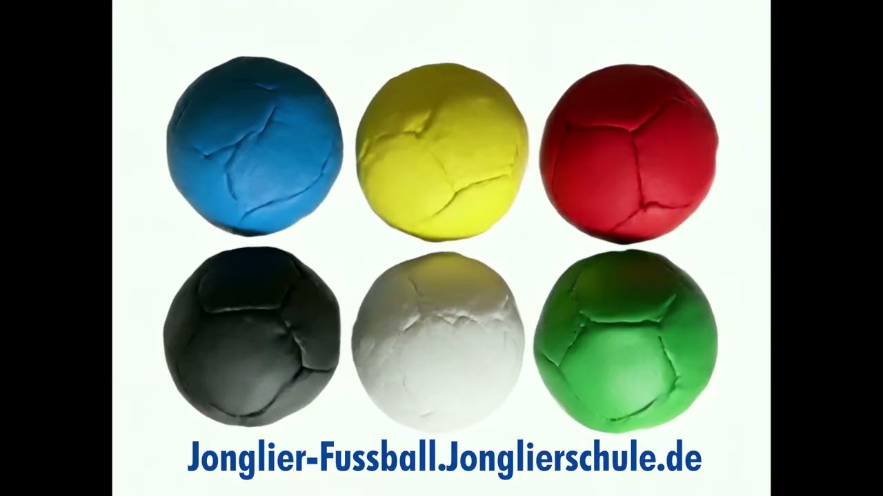 Jonglierbälle im Fußball-Design
