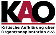 Logo der Firma Kritische Aufklärung über Organtransplantation KAO e.V