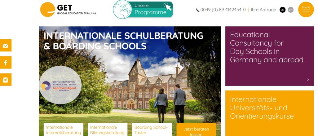 Titelbild der Firma GET Global Education Tumulka GmbH
