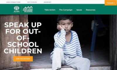 Kampagnenwebseite von ADRA International / © Screenshot: ADRA International