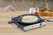 Rosenstein & Söhne Gusseiserne Wende-Grillplatte für Ofen, Herd und Grill, 40 x 20,5 cm