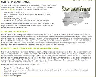 Schrottankauf Exclusiv in Kamen