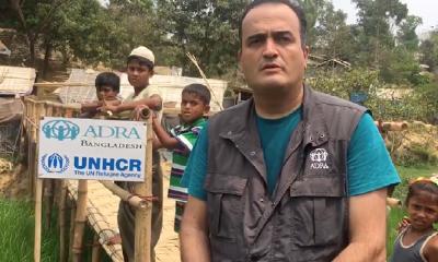 ADRA-Mitarbeiter im Rohingya-Flüchtlingslager in Kutupalong Modhurchhara, Bangladesch