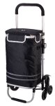 Xcase Klappbarer Treppensteiger-Einkaufstrolley mit Kühlfach, 46 l, 25 kg