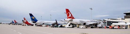 Leipzig Halle Airport Blick auf das Vorfeld .jpg