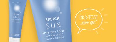 "sehr gut" Auszeichnung für Speick Sun After Sun Lotion in ÖKO-TEST 07/21