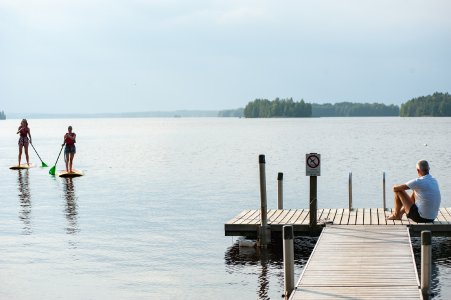 Am Steg des Hotels Petäys direkt am Vanajavesi