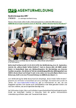 APD_178_2023_ADRA Deutschland startet zum 24. Mal die Aktion Kinder helfen Kindern!.pdf