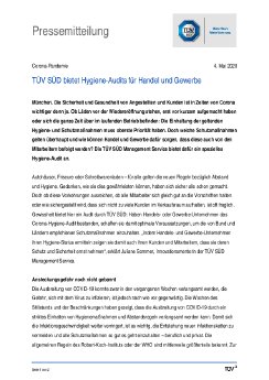 TUEV SUED bietet Hygiene-Audits f眉r Handel und Gewerbe.pdf