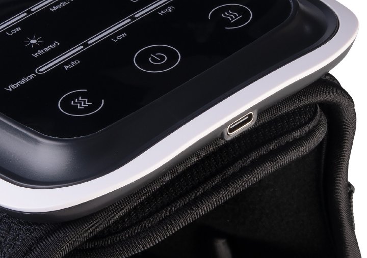 newgen medicals Akku-Knie-Massagegerät mit Infrarot-Tiefenwärme, LED-Touchscreen