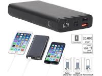 revolt Powerbank PB-520.pd mit Quick Charge 3.0 und USB Typ C PD, 20.000 mAh, 3 A, 18 Watt