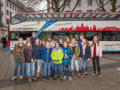 Schüler der 6. Klasse der Wilhelm-Raabe-Schule gehen auf Jungfernfahrt