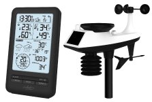 infactory Funk-Wetterstation FWS-220 mit Profi-Außensensor, Wettervorschau & Hygrometer