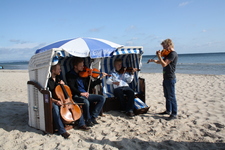 Festspiele MV Konzert am Strand Cliff Hotel Rügen / Die Musiker des „Danish-String-Quartett“