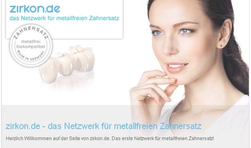 zirkon.de, Netzwerk für metallfreien Zahnersatz