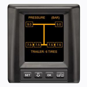 Die neue "Automatic Trailer Learning-Funktion" erkennt neu angekoppelte Trailer und überträgt die Daten sämtlicher Reifen auf das ContiPressureCheck™ Display; Luftdruck und Temperatur aller Trailerreifen sind in Ordnung